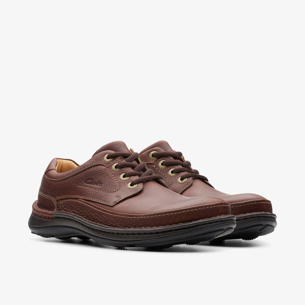 Clarks Nature Three Mahogany Leather