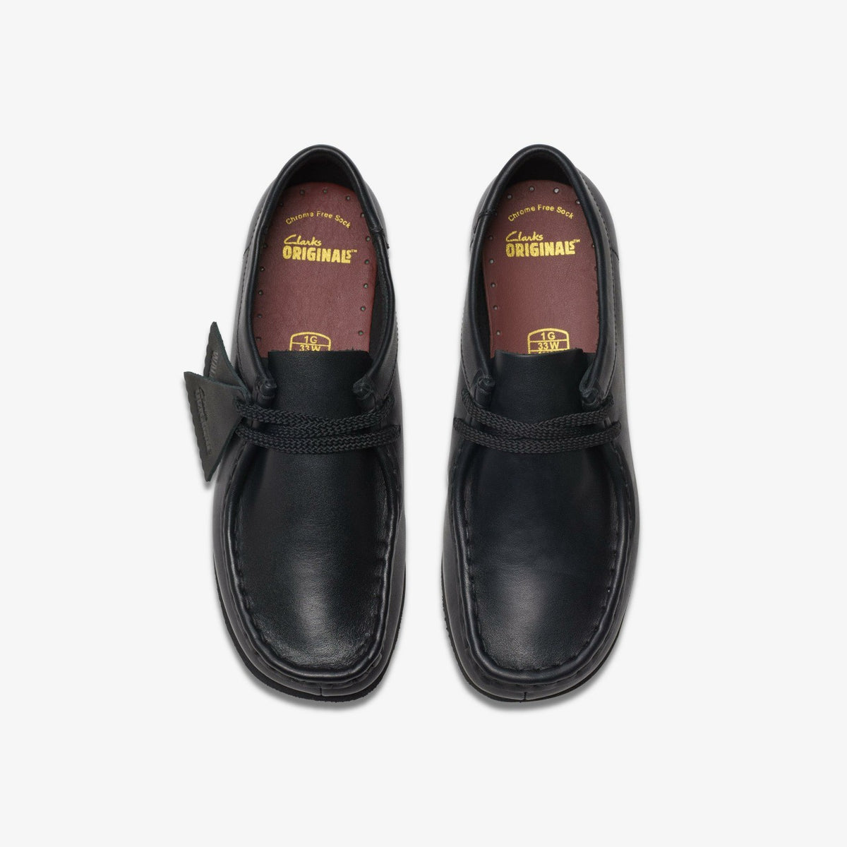 Clarks Wallabee Older Black Leather