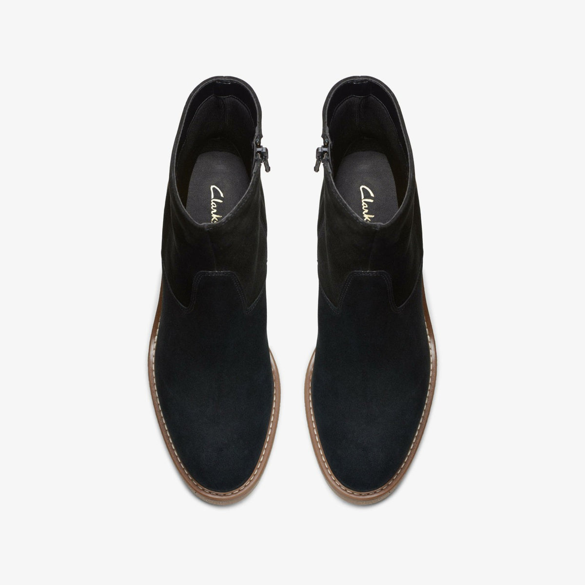 Clarks Colden Up Black Suede