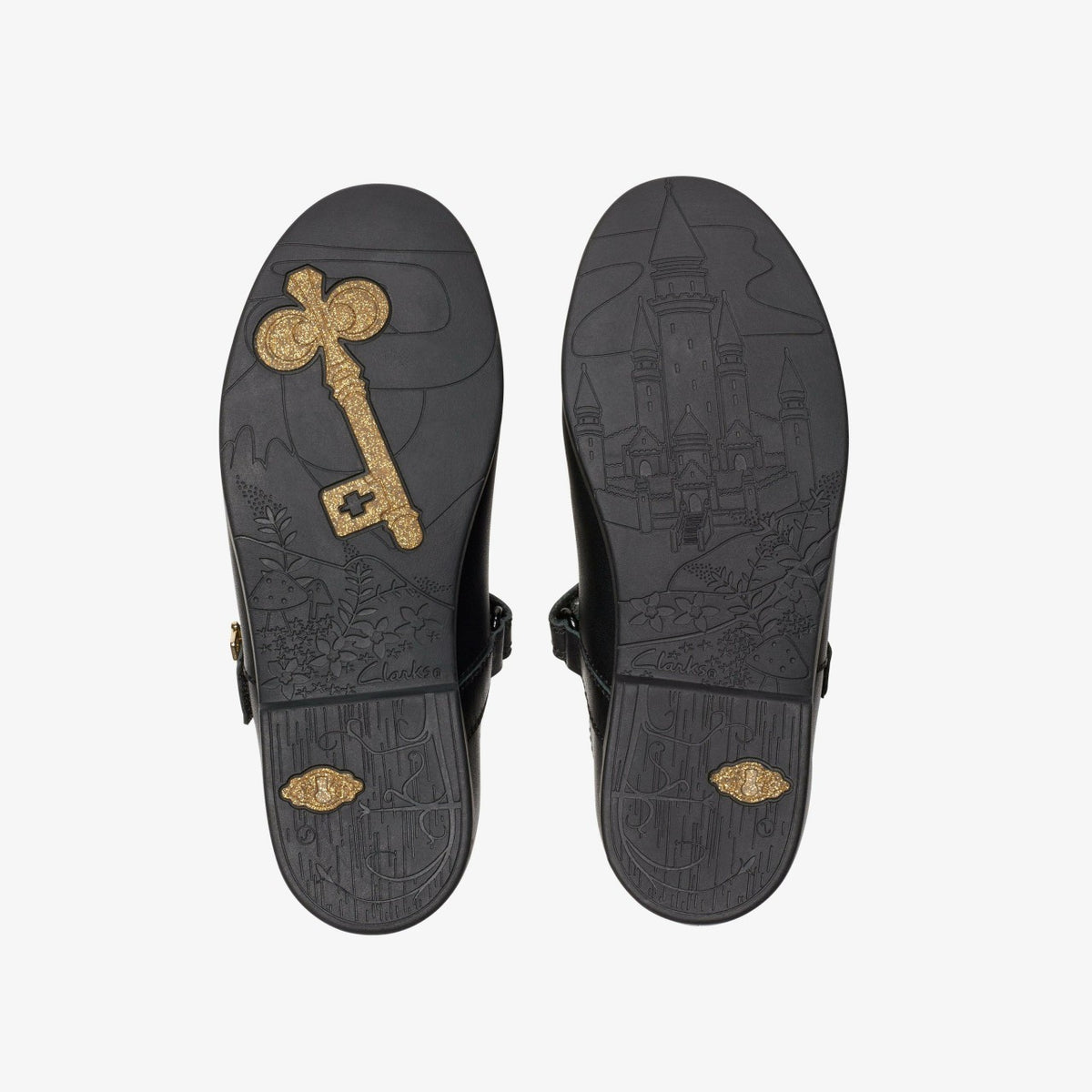 Clarks Lock Magic Kid Black Leather