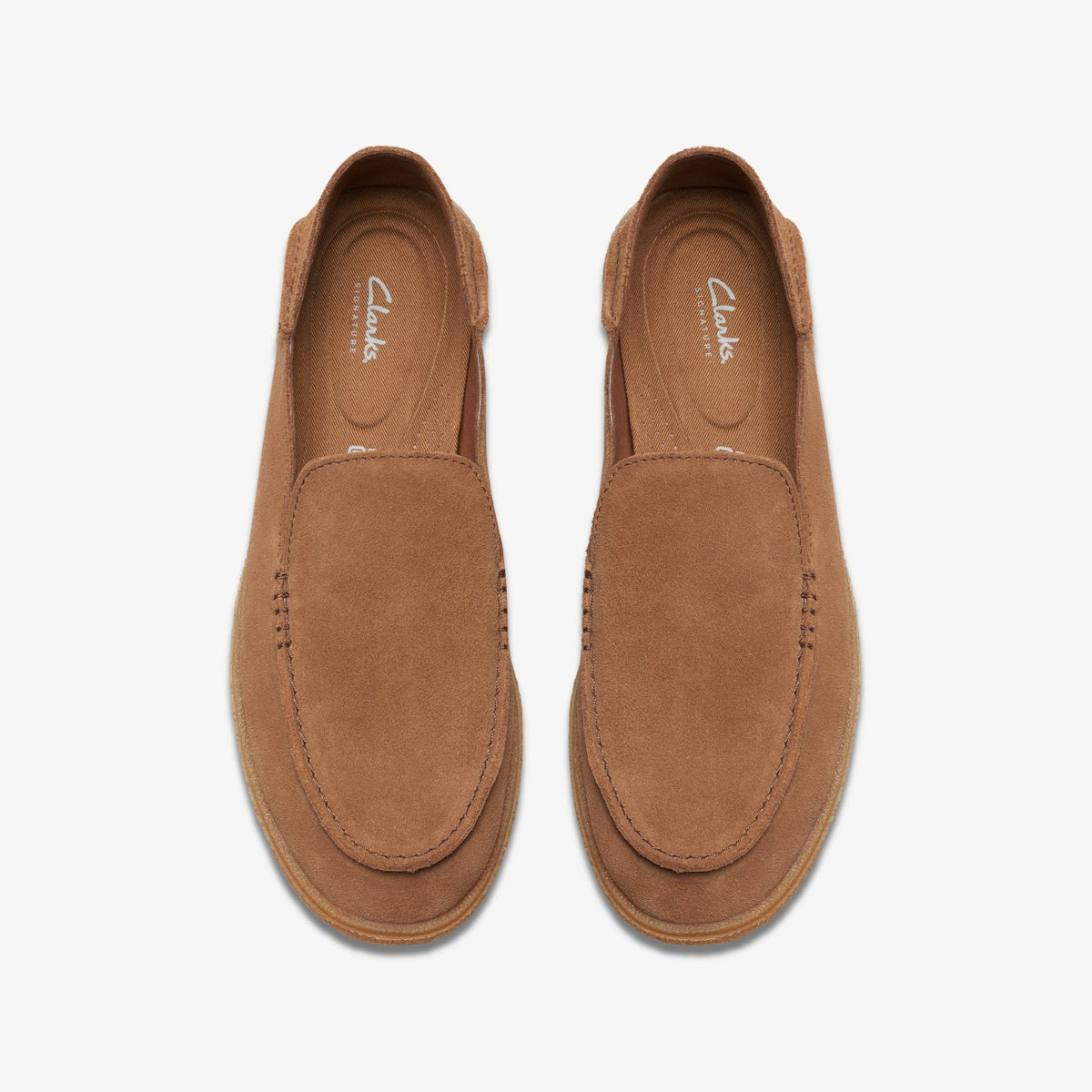 Clarks Clark Bay Step Loafer Cola Suede