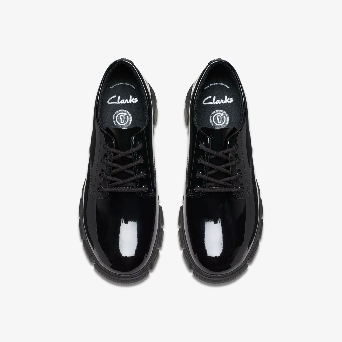 Clarks Evyn Lace Kid Black Patent