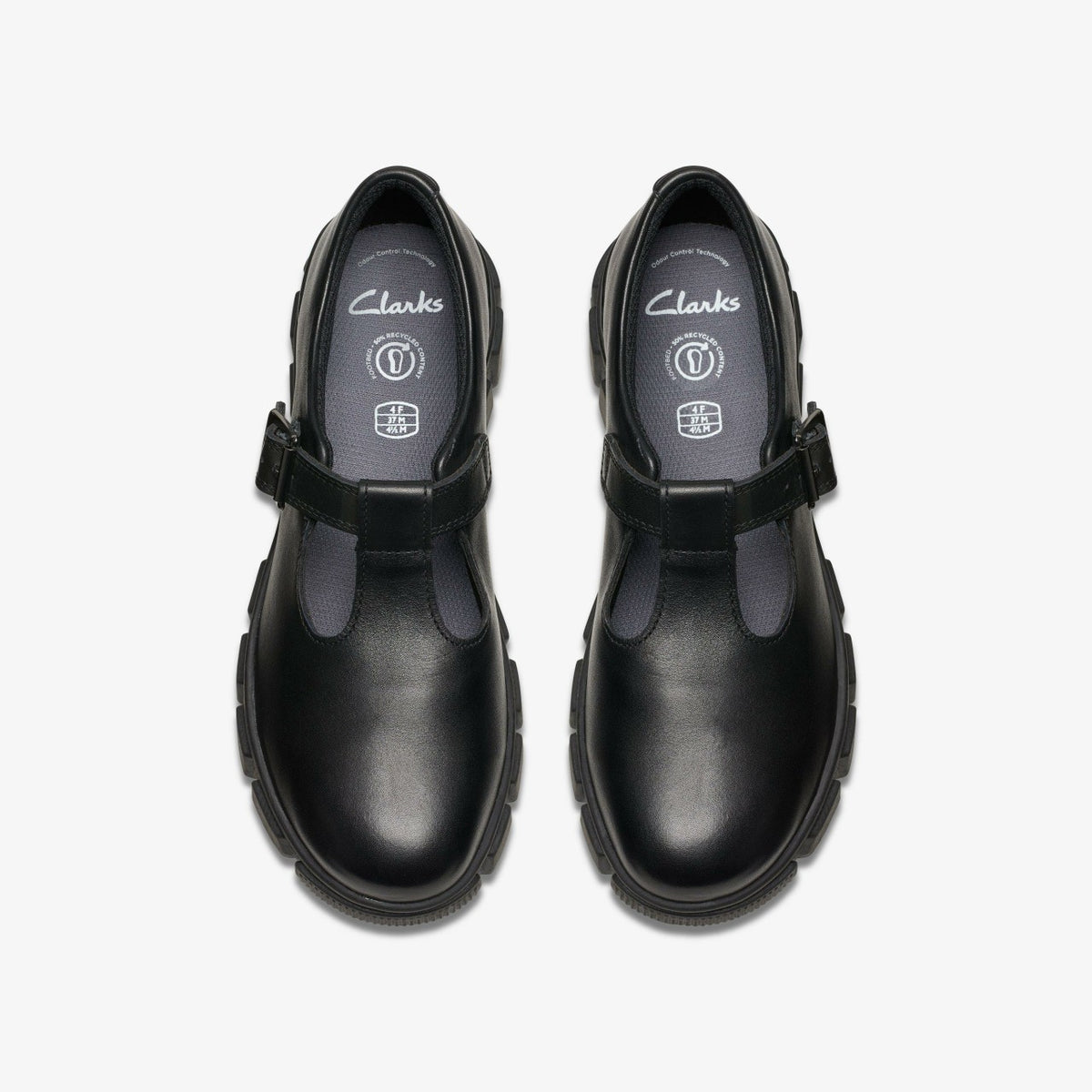 Clarks Evyn Bar Youth Black Leather