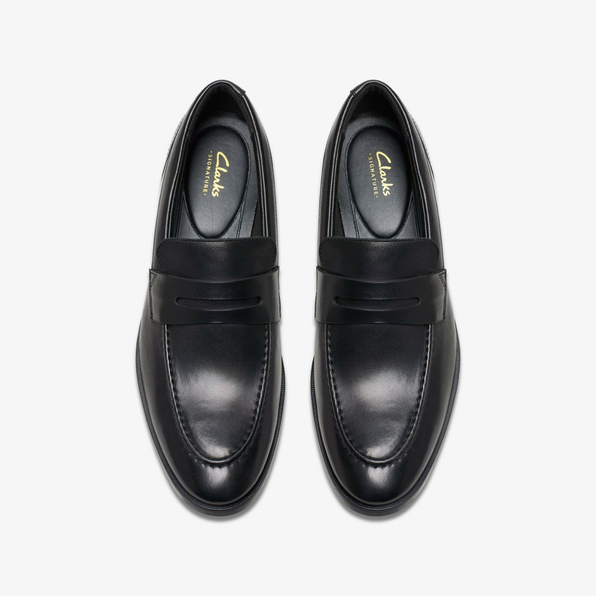 Clarks Brandon Step Loafer Black Leather