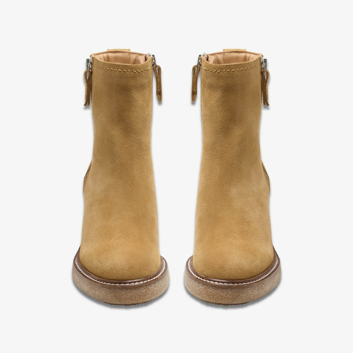 Clarks Cassiano Zip Ankle Boot Light Tan Suede