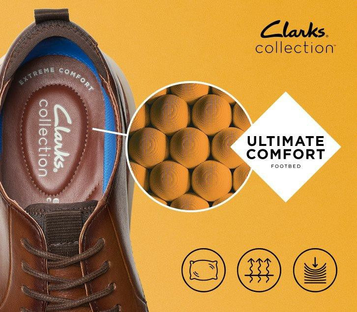 Clarks Brantin Plain Navy Leather
