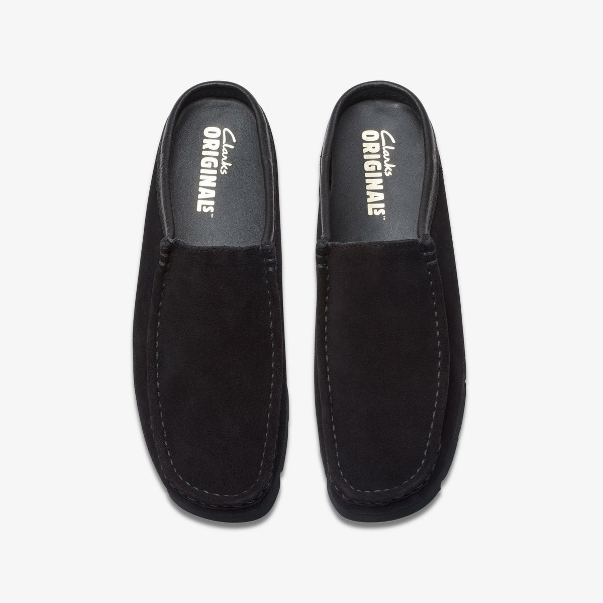 Clarks Wallabee Slip Black Suede