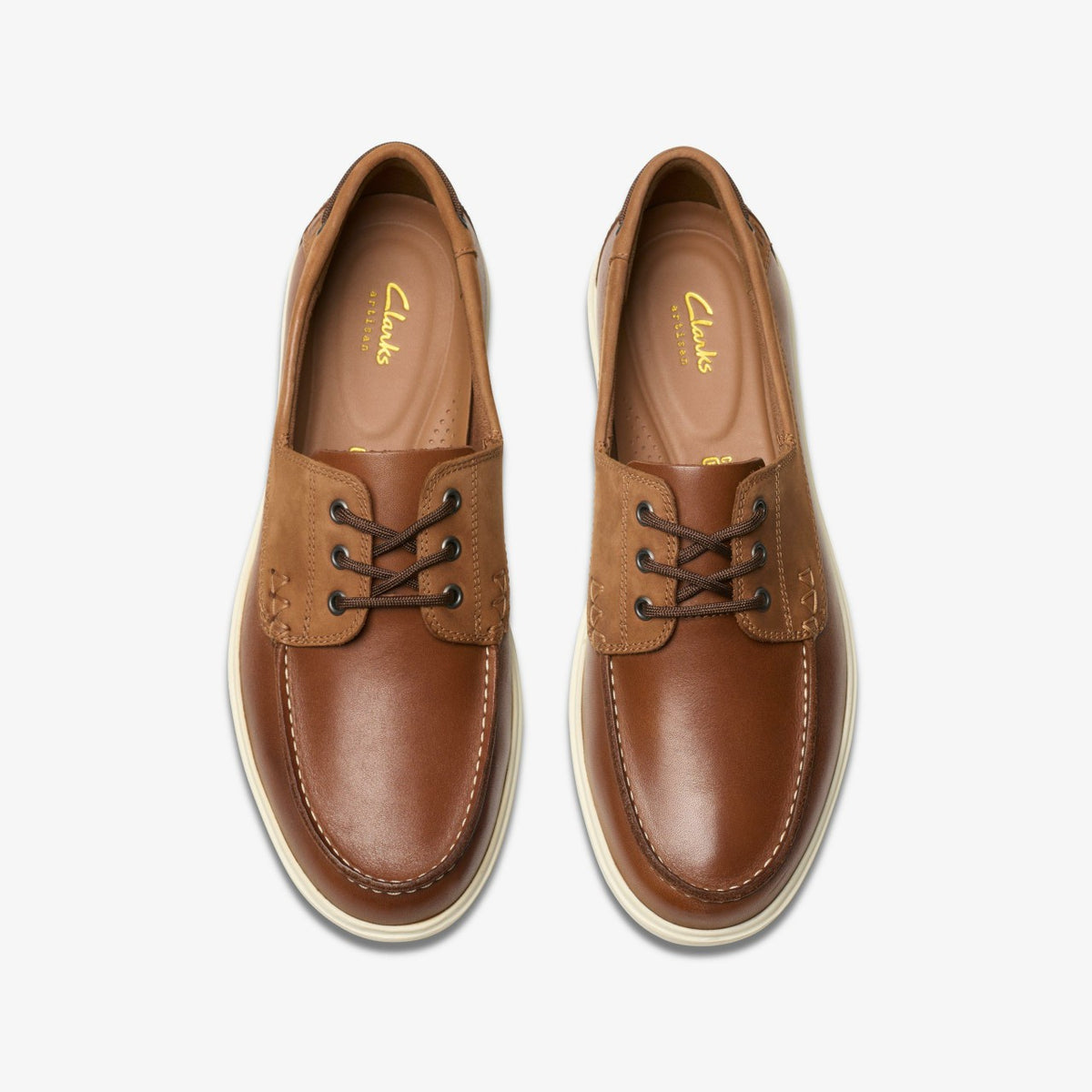Clarks Bratton Boat Dark Tan Leather