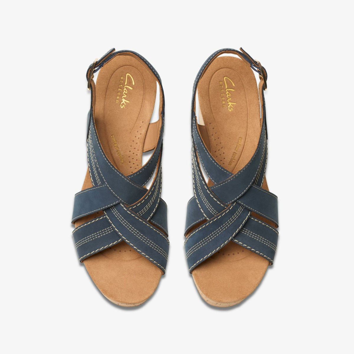 Clarks Sabina Sling Navy Nubuck