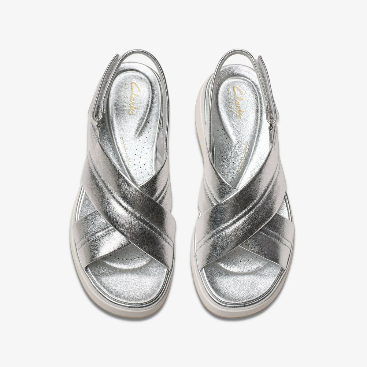 Clarks Tuscan Cross Silver Leather
