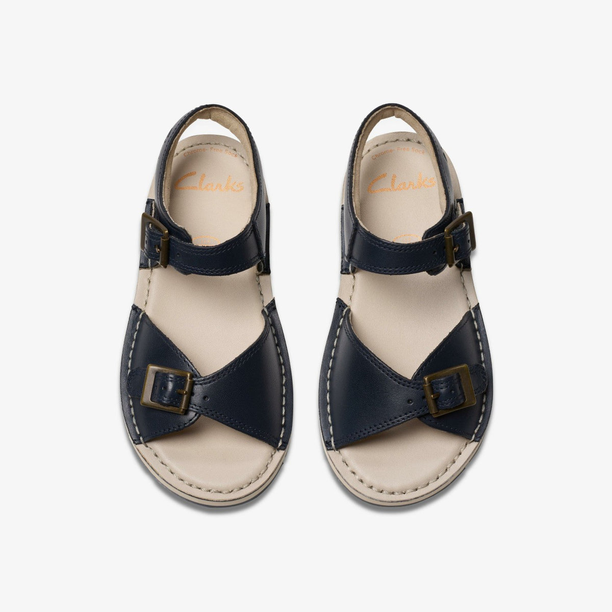 Clarks Playsun Kid Navy Leather