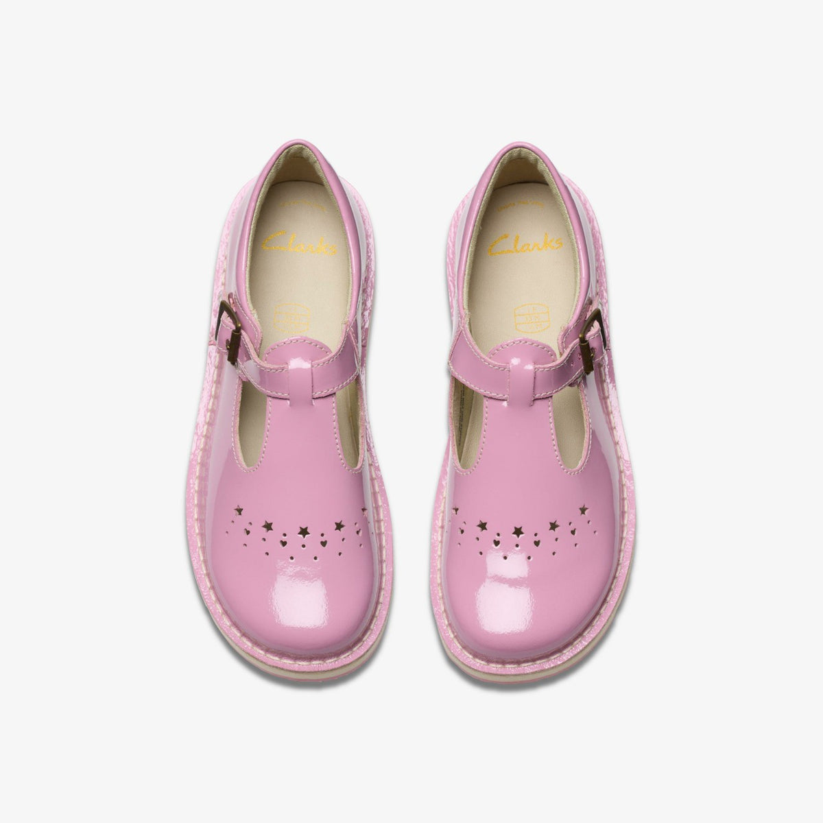 Clarks Joyful Skip Kid Pink Patent