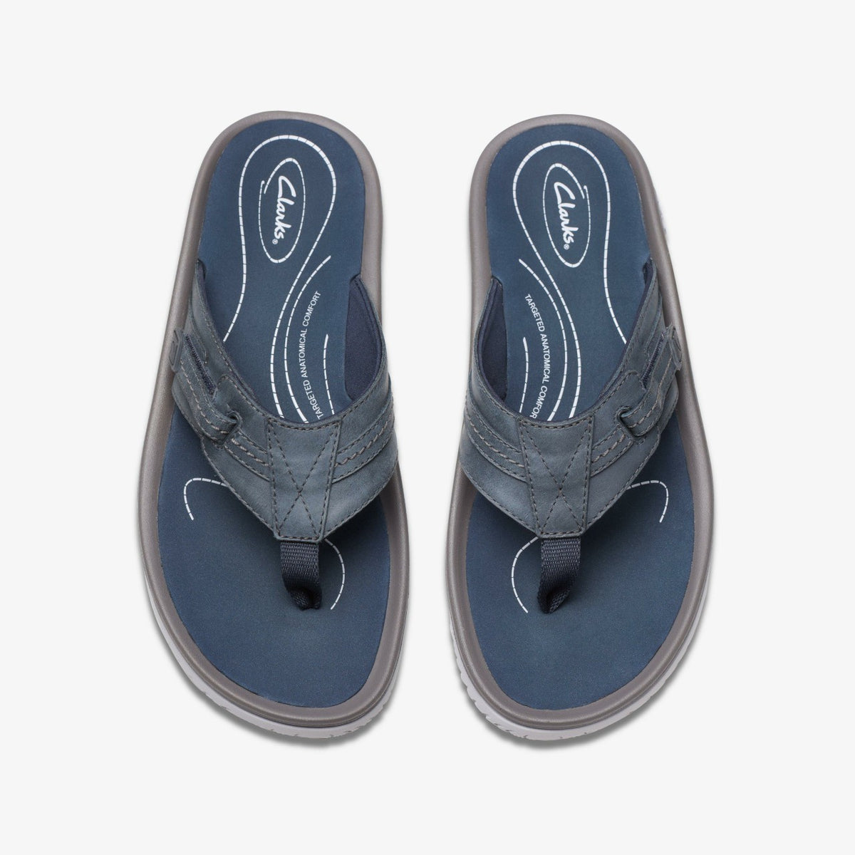 Clarks Wesley Sun Navy Leather