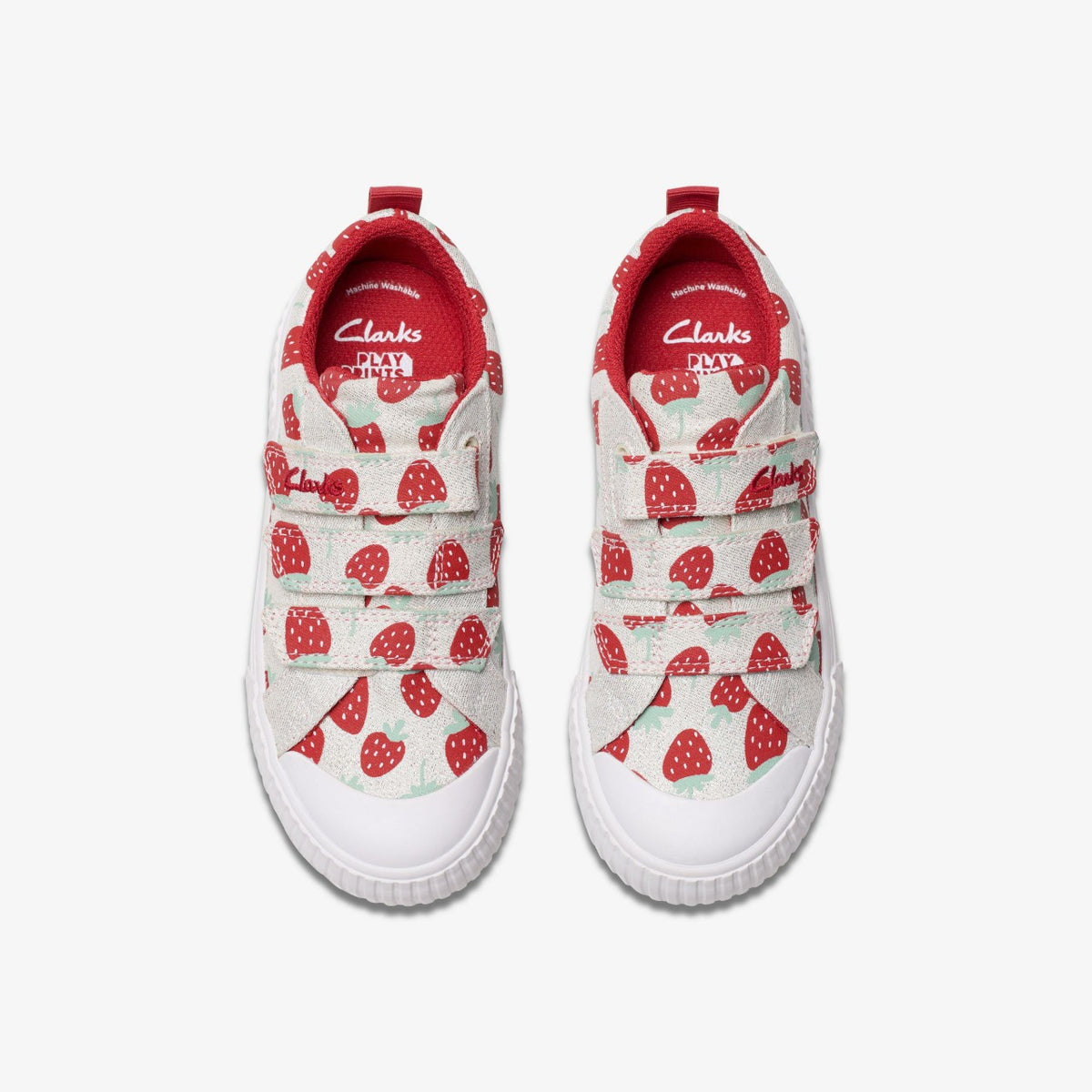 Clarks Foxing Fraise Kid Cotton Metallic