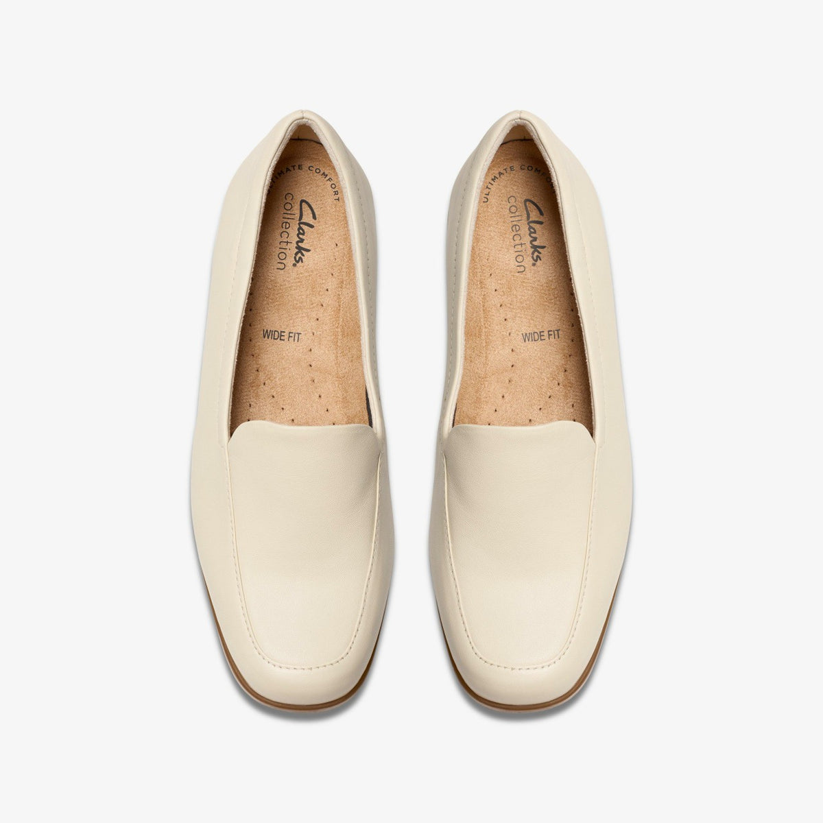 Clarks Georgia Cream Leather