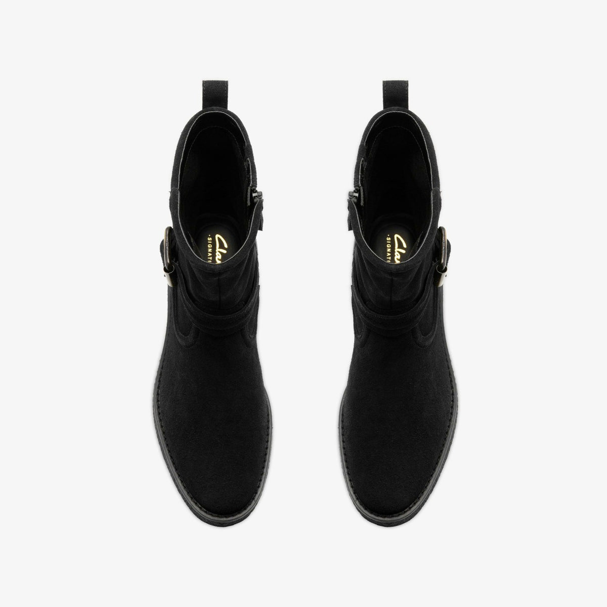 Clarks Nella Mid Black Suede