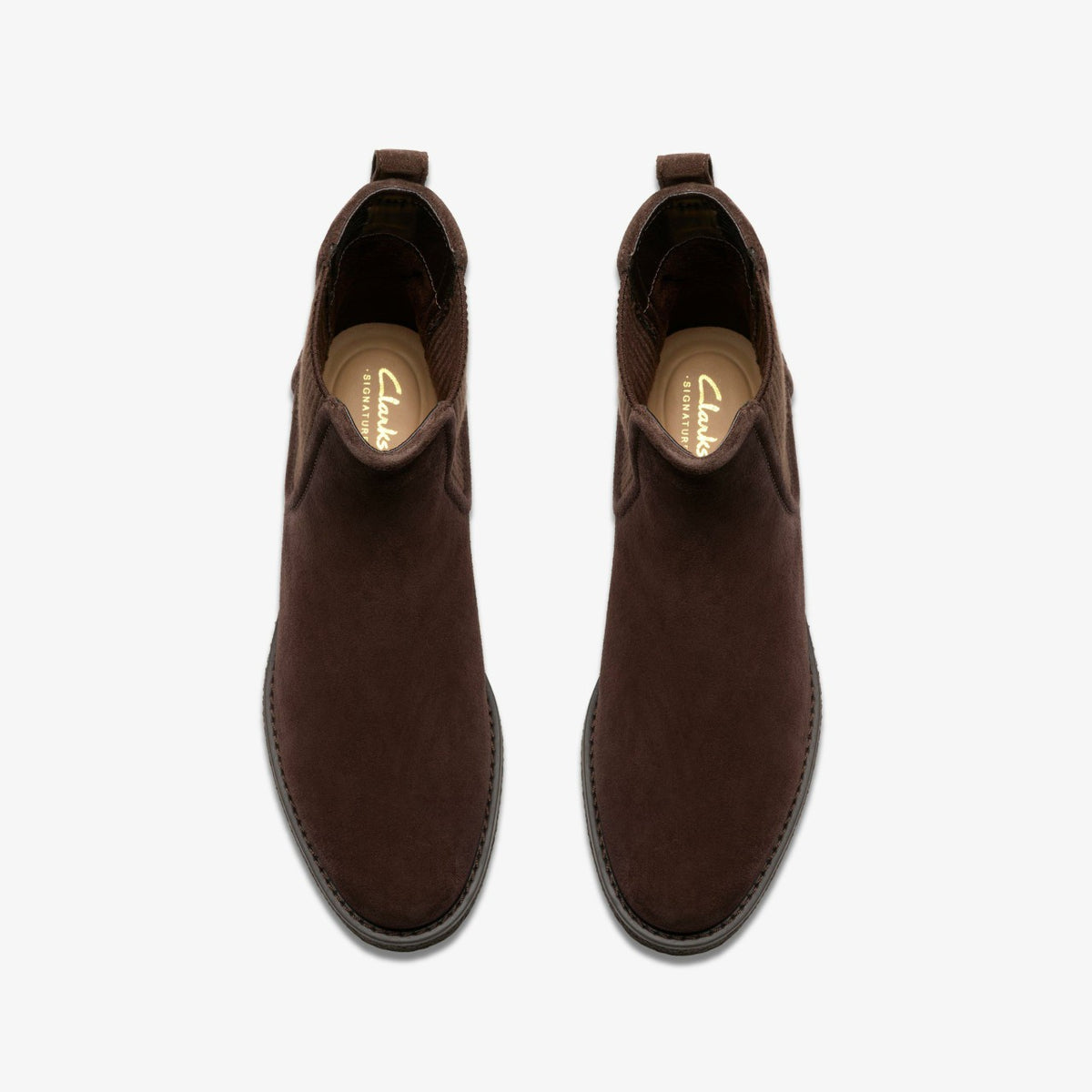Clarks Nella Top Dark Brown Suede