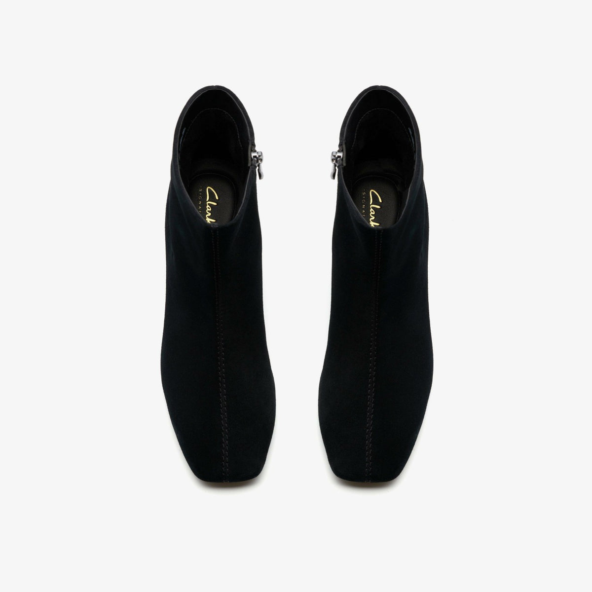 Clarks Fernie Zip Black Suede