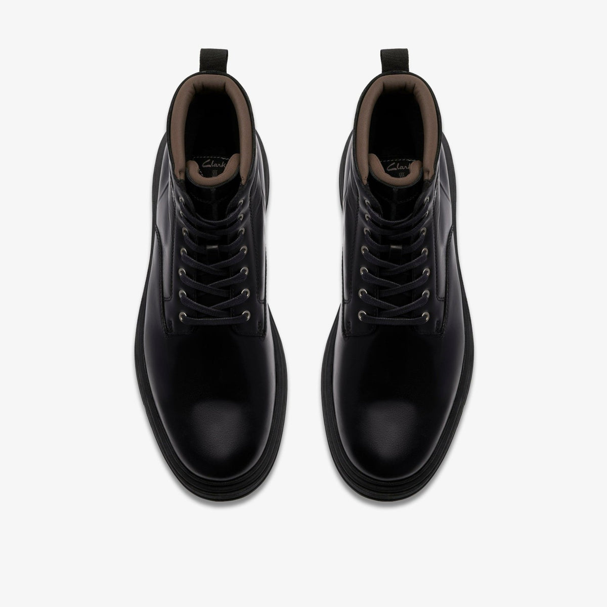 Clarks Badbury Hi Waterproof Black Warmlined Leather