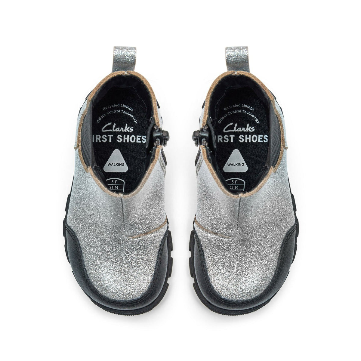 Clarks Evyn Chelsea Toddler Silver Patent