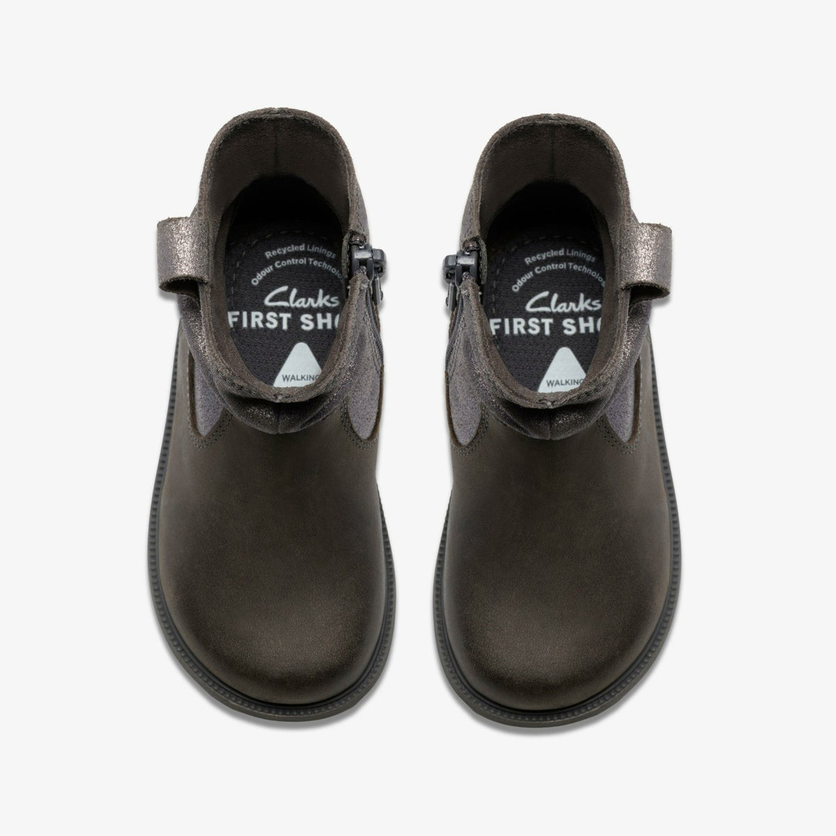 Clarks Oaklyn Top Toddler Pewter Suede