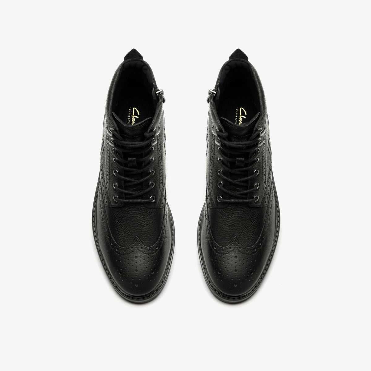 Clarks Newford Lace Boot Black Leather