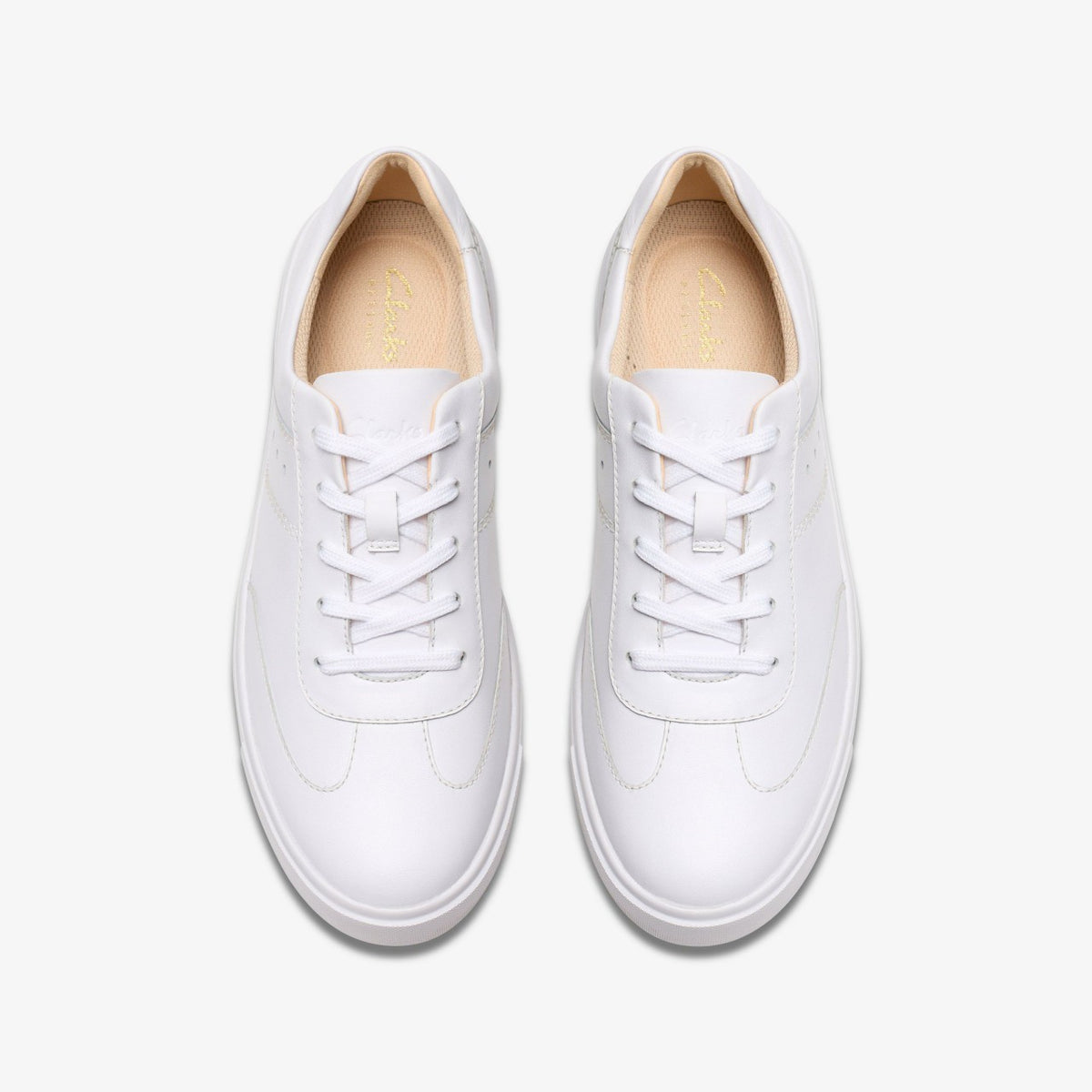 Clarks Makea Court White Leather