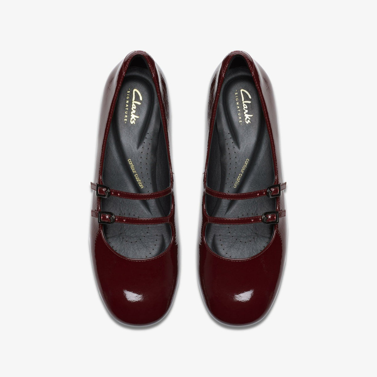Clarks Daiss 30 Shine Burgundy Patent