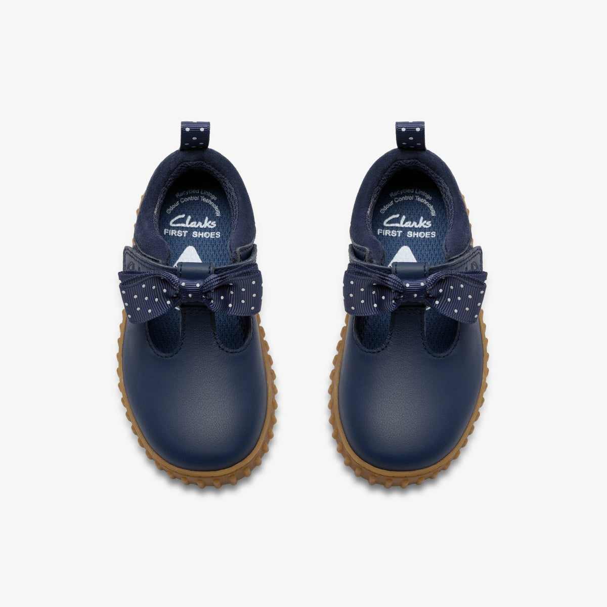 Clarks Cove Bow Toddler Navy Leather