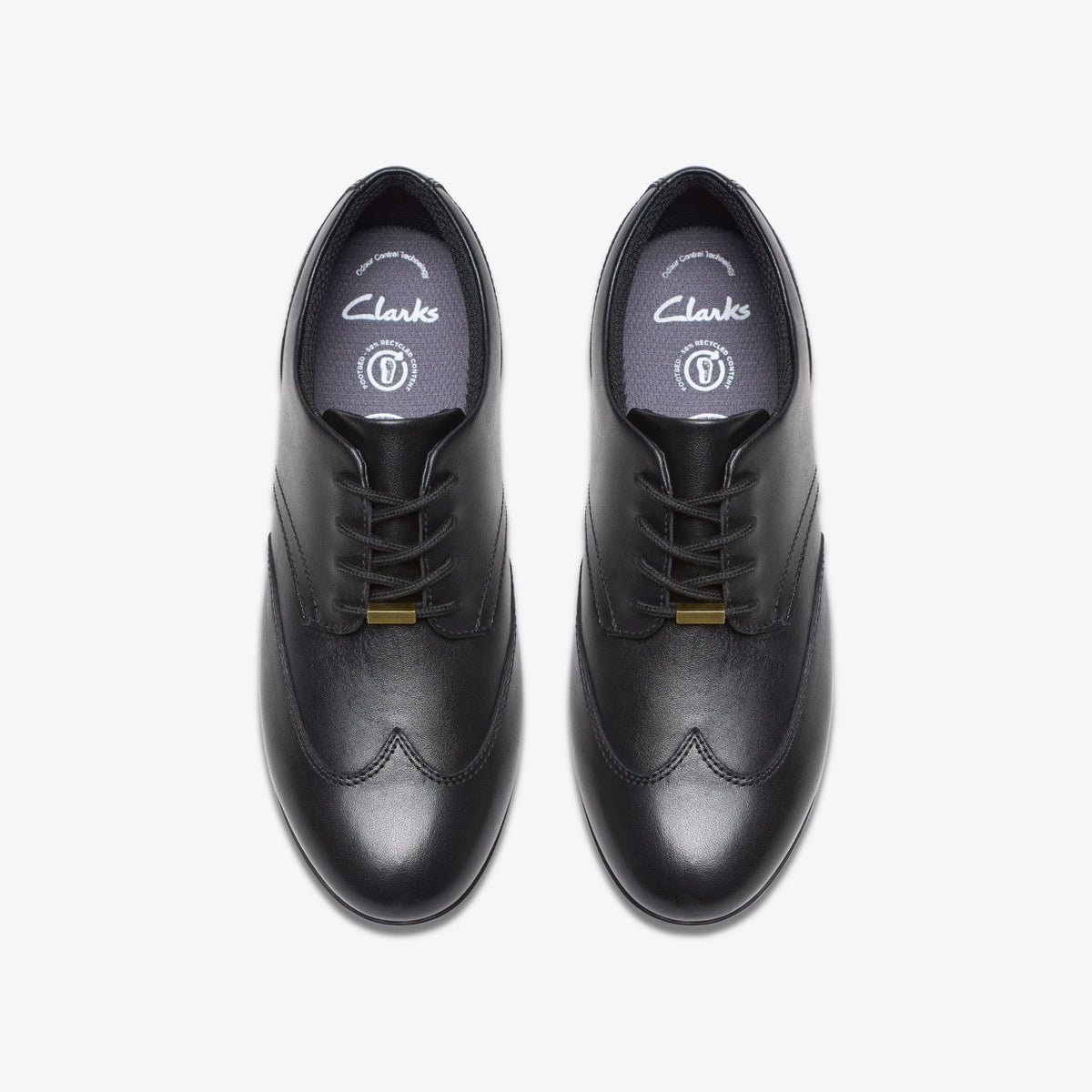 Clarks Finja Wing Youth Black Leather
