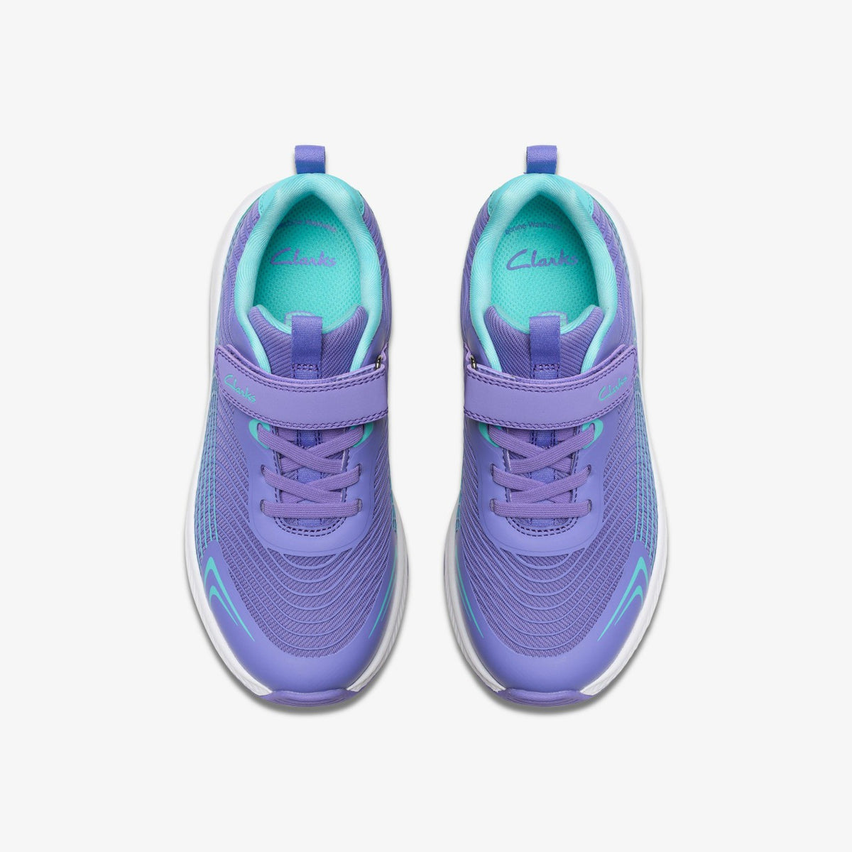 Clarks Deyes Dash Kids Purple Synthetic