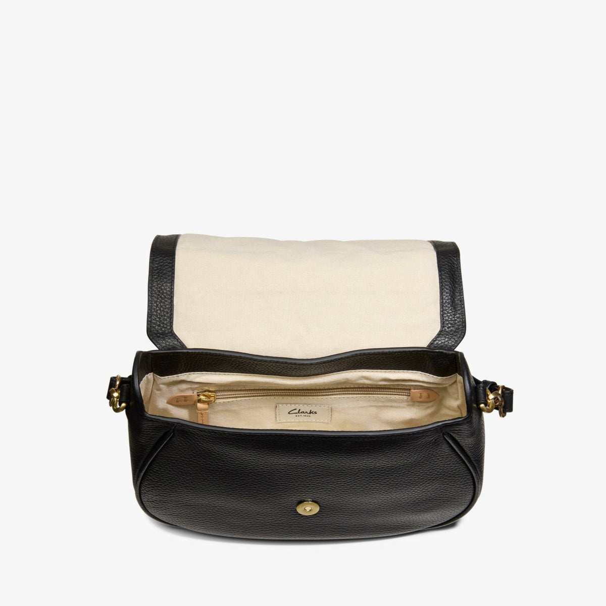 Clarks Utility Saddle Black Leather