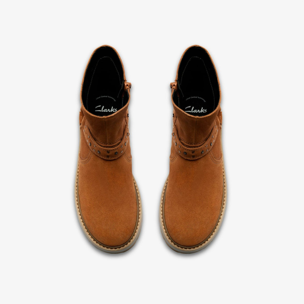 Clarks Prague Shine Kid Tan Suede
