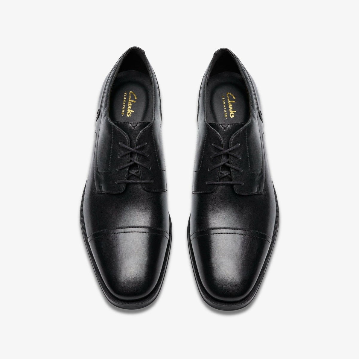 Clarks Paulton Cap Black Leather