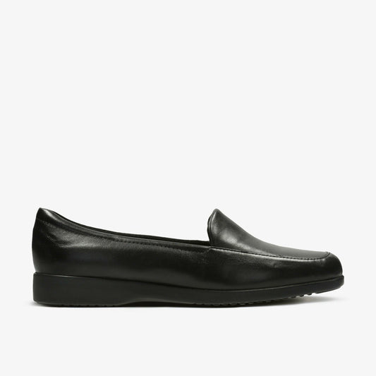Clarks Georgia Loafer Black Leather