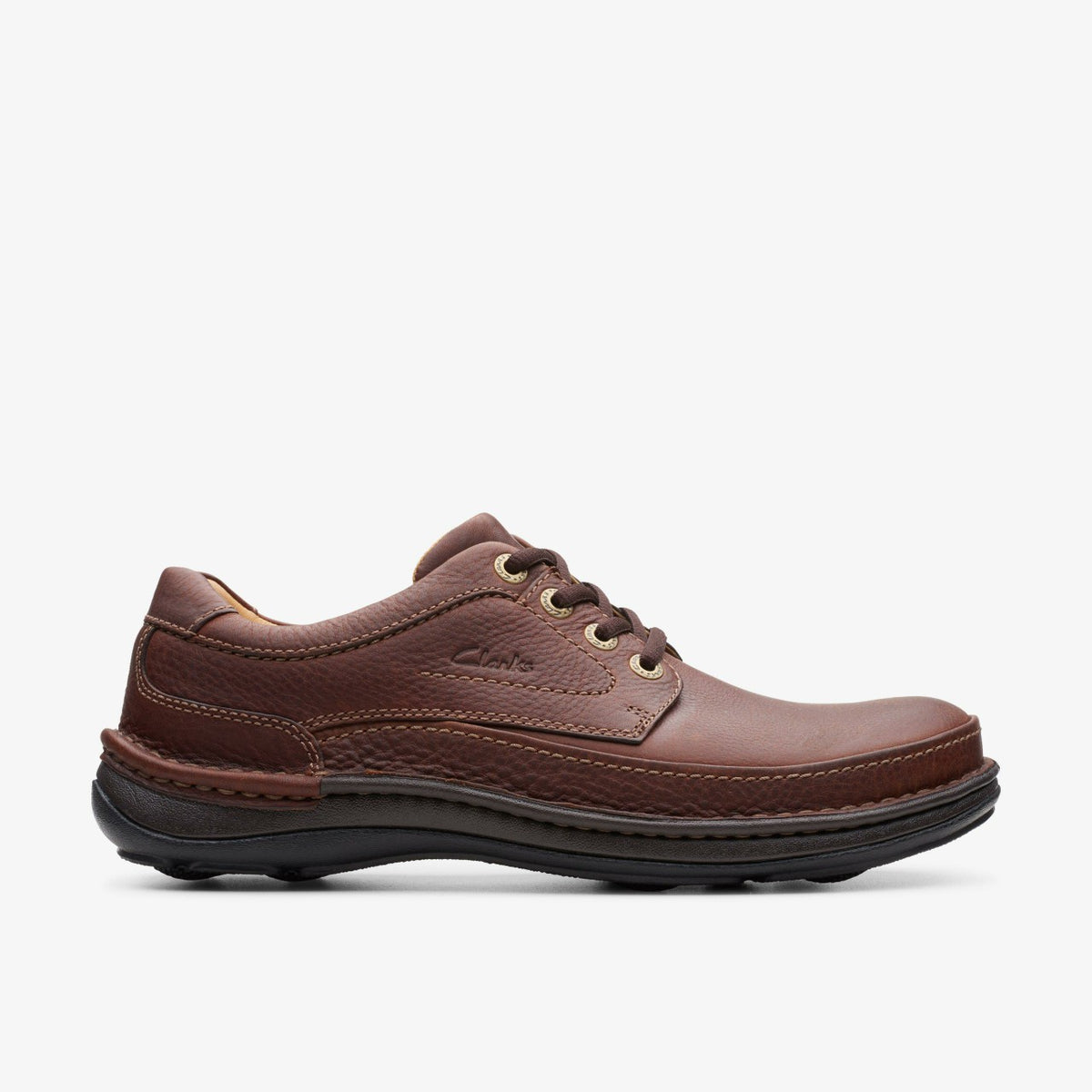 Clarks Nature Three Mahogany Leather