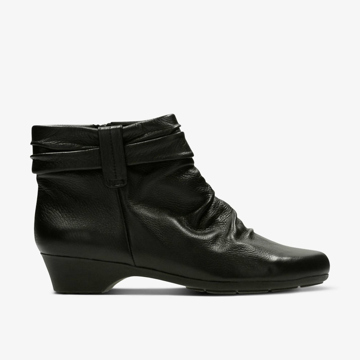 Clarks Matron Ella Ankle Boot Black Leather