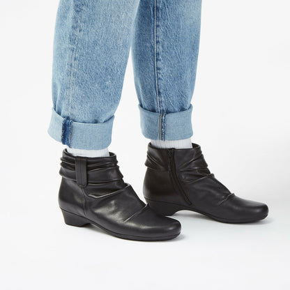 Clarks Matron Ella Ankle Boot Black Leather