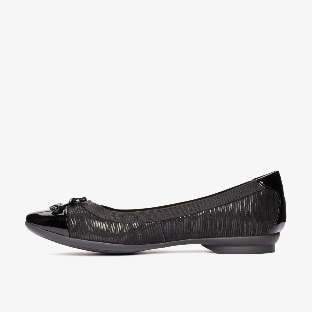 Clarks Candra Glow Black Suede