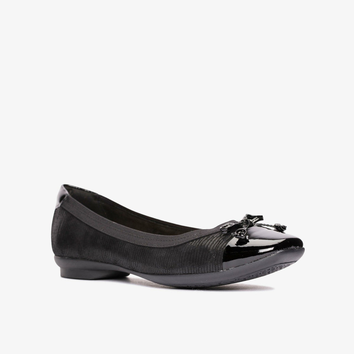 Clarks Candra Glow Black Suede