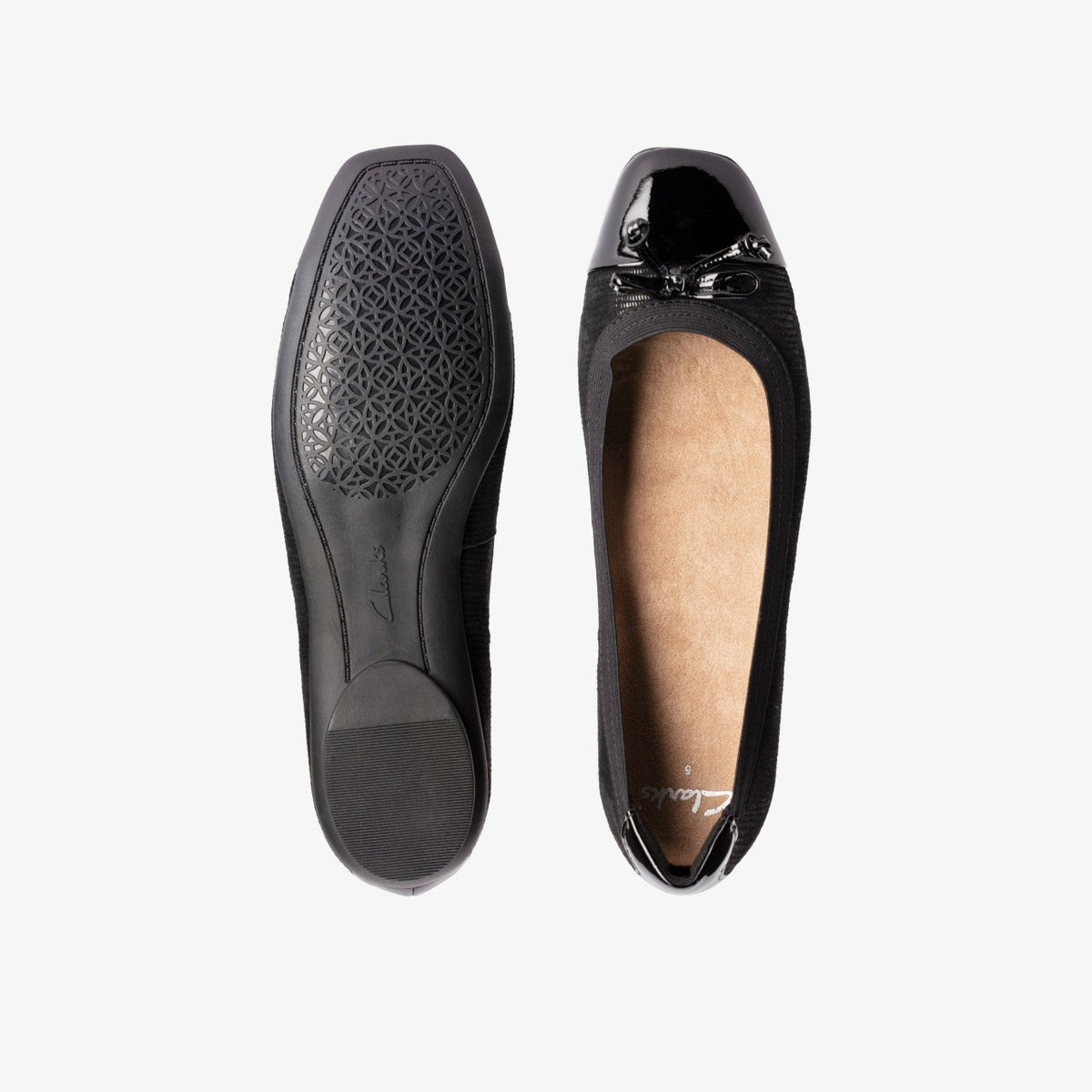 Clarks Candra Glow Black Suede