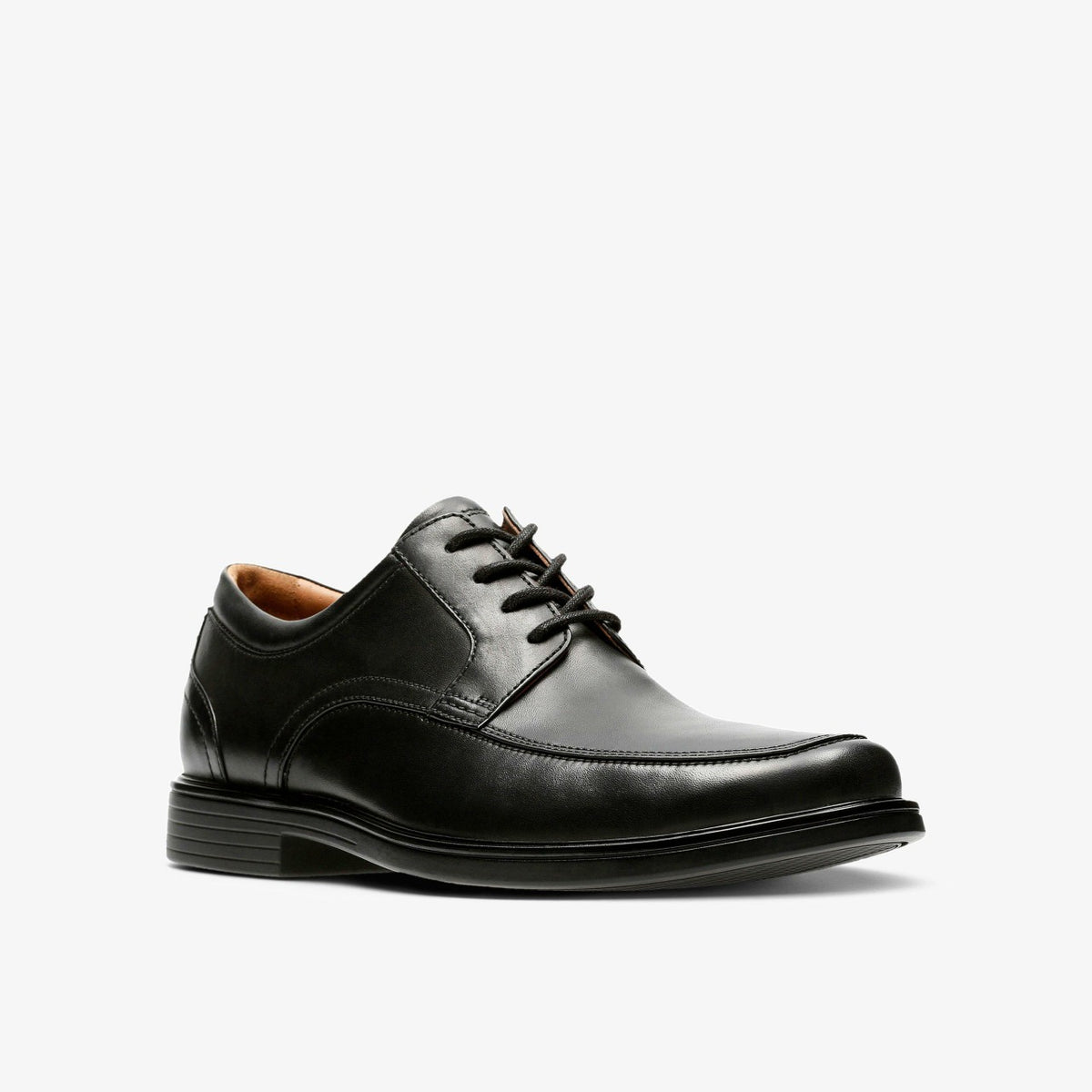 Clarks Un Aldric Park Black Leather