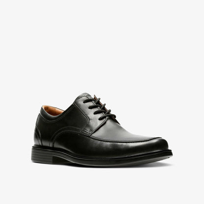 Clarks Un Aldric Park Black Leather