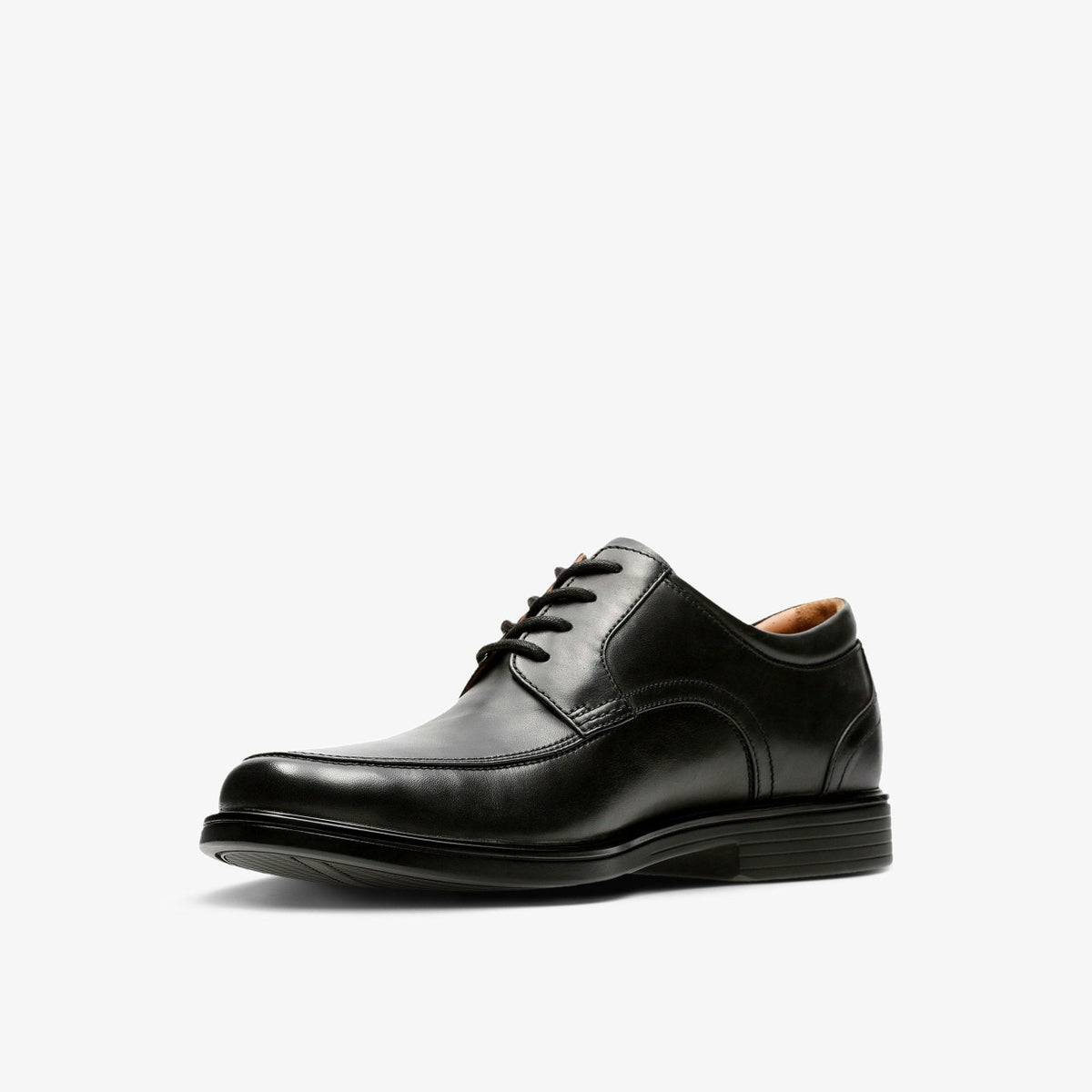 Clarks Un Aldric Park Black Leather