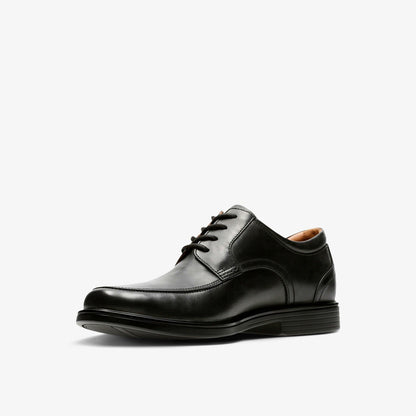 Clarks Un Aldric Park Black Leather