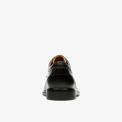 Clarks Un Aldric Park Black Leather