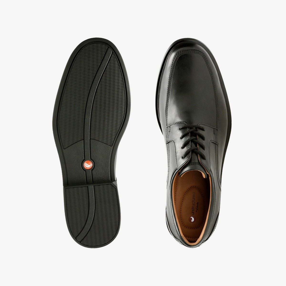 Clarks Un Aldric Park Black Leather