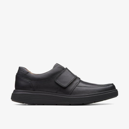 Clarks Un Abode Strap Loafer Black Leather