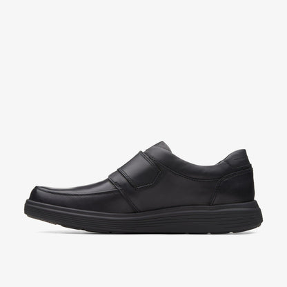 Clarks Un Abode Strap Loafer Black Leather