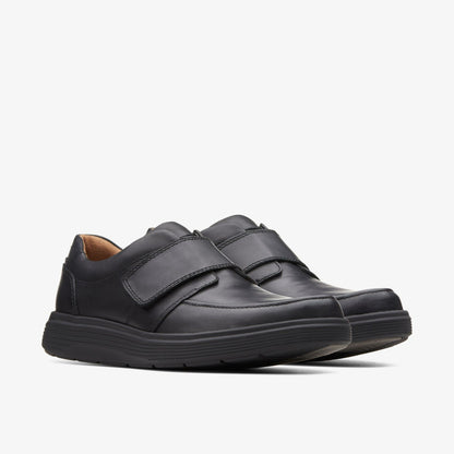 Clarks Un Abode Strap Loafer Black Leather